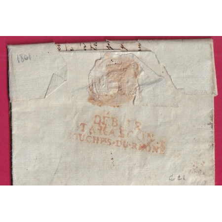 DEBOURSE DEB 12 TARASCON BOUCHES DU RHONE EN ROUGE ST FLOUR CANTAL REEXP BAGNOLS GARD 1801 INDICE 21