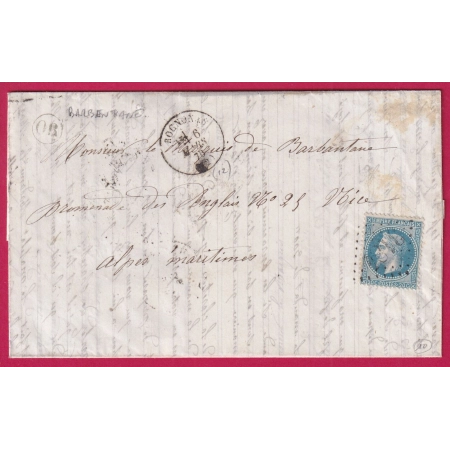N°29 GC 3184 ROGNONAS BOUCHES DU RHONE OR BARBENTANE POUR NICE ALPES MARITIMES