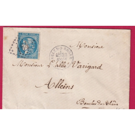 N°46B GC 164 ARLES BOUCHES DU RHONE CAD TYPE16 POUR ALLEINS