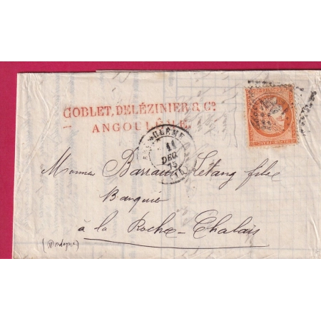 N°38 ORANGE VIF GC 105 ANGOULEME CHARENTE POUR LA ROCHE CHALAIS DORDOGNE