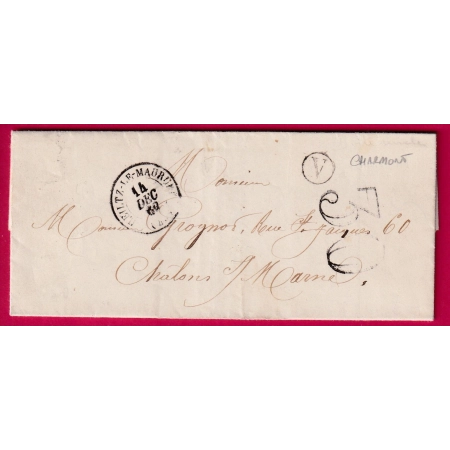 CAD TYPE 15 HEITZ LE MAURUPT MARNE BOITE RURALE V CHARMONT POUR CHALONS SUR MARNE