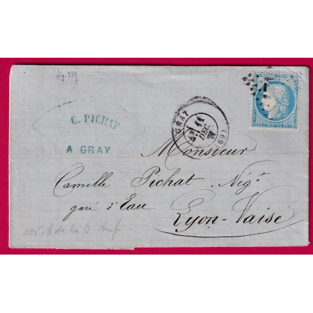 N°60 TRES BELLE VARIETE C DE FRANC CASSE GC GRAY HAUTE SAONE POUR LYON VAISE