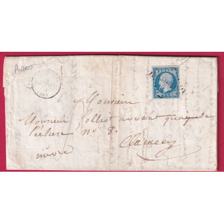 N°14 PC 1468 GUERIGNY NIEVRE BOITE RURALE E A POISEUX POUR CLAMECY