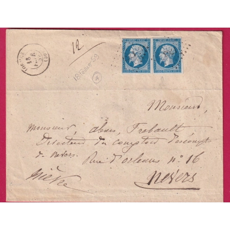 N°14 X2 PC 1763 LORMES NIEVRE 1859 POUR NEVERS
