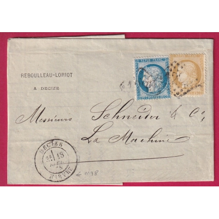 N°59 60 GC 1285 DECIZE NIEVRE CAD TYPE 18  POUR LA MACHINE NIEVRE