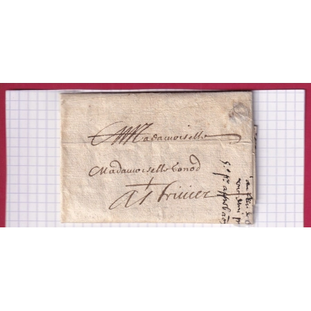 LETTRE DE BOURG EN BRESSE AIN 1649 POUR ST TRIVIER FERMETURE FER DE LANCE