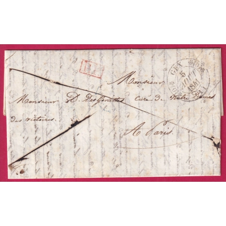 CAD TYPE 11 GEX AIN 1841 + PP ROUGE POUR PARIS INDICE 11