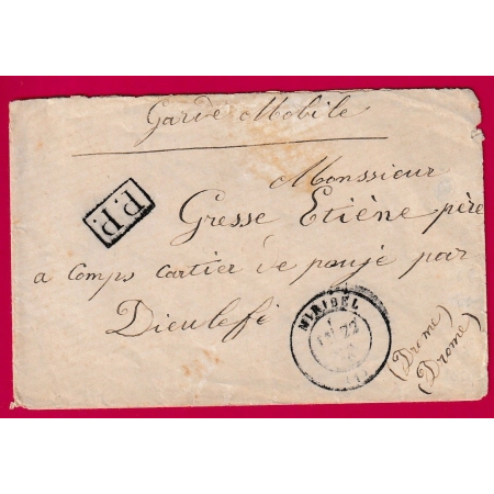 GUERRE 1870 GARDE MOBILE MIRIBEL AIN POUR COMPS PRES DIEULEFIT DROME