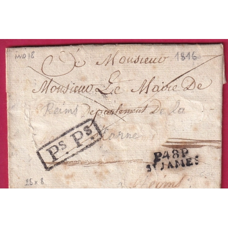 MARQUE P48P ST JAMES MANCHE PsPs POUR REIMS MARNE 1816 INDICE 18