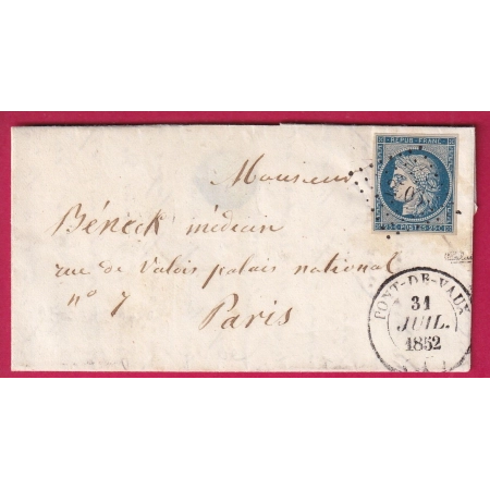 N°4 PC 2506 PONT DE VAUX AIN CAD TYPE 14 SIGNE CALVES POUR PARIS