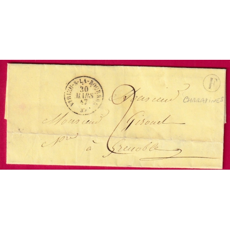 CAD TYPE 15 VIRIEU SUR LA BOURBRE ISERE BOITE RURALE F CHARAVINES