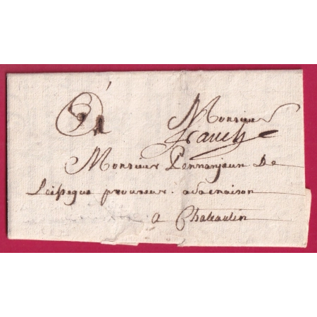 MARQUE FRANC DE LANDERNEAU FINISTERE LENAIN N°4 1770 INDICE 20 POUR CHATEAULIN