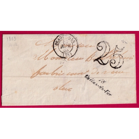 CURSIVE 78 CALLAS DU VAR TYPE 15 DRAGUIGNAN POUR LE LUC EN PROVENCE INDICE 14