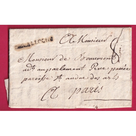 MARQUE DE VALLOGNE VALOGNES MANCHE 1769 LENAIN N°3 INDICE 12 POUR PARIS