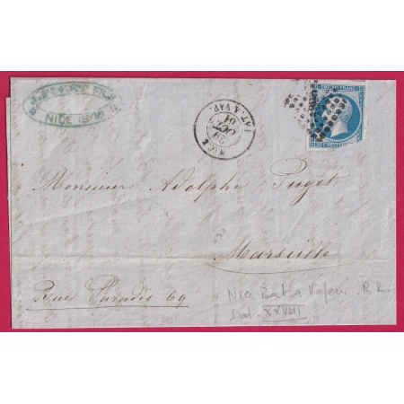 N°14 CAD NICE BATEAUX A VAPEUR ALPES MARITIME PC 1896 MARSEILLE BOUCHES DU RHONE FRANCE RARE INDICE 28