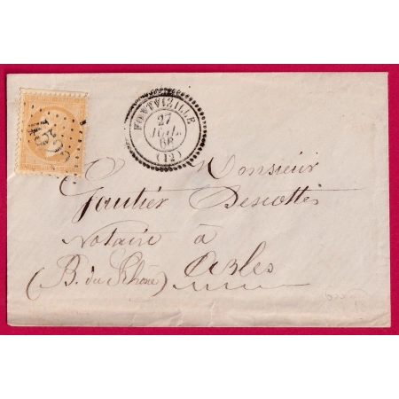 N°21 GC 4522 FONTVIELLE CAD TYPE 22 POUR ARLES BOUCHES DU RHONE FRANCE INDICE 14