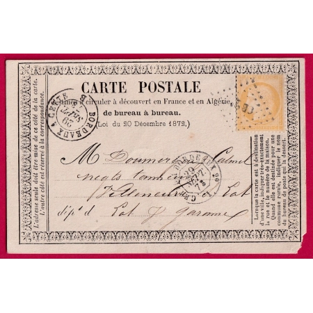 BELLE CURIOSITE N° 55 AMBULANT DE NUIT + DE JOUR CETTE A BORDEAUX CARTE PRECURSEUR POUR VILLENEUVE LOT ET GARONNE