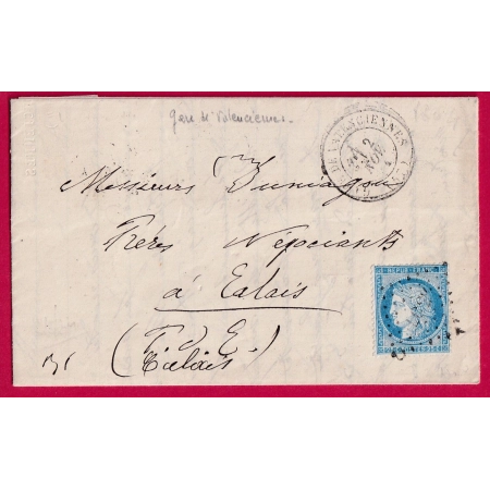 N°60 CAD GARE DE VALENCIENNES CAD TYPE 17 INDICE 14 POUR CALAIS