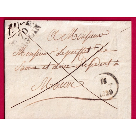 MARQUE P70P DIGOIN 1829 SAONE ET LOIRE POUR MACON 1829 28X11 1/2 INDICE 19