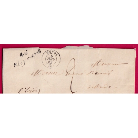 CURSIVE 46 BLEYMARD LOZERE CAD TYPE 15 MENDE POUR MENDE INDICE 18