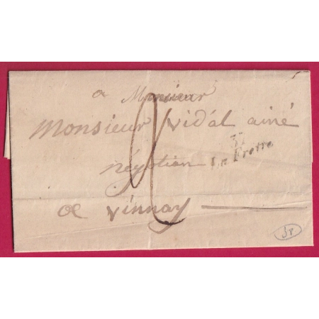CURSIVE 37 LA FRETTE ISERE 1848 POUR VINAY INDICE 17