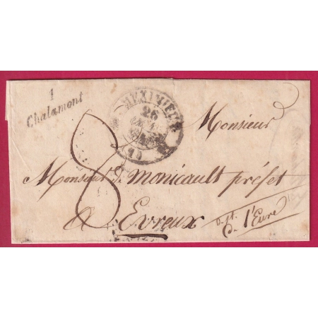 CURSIVE 1 CHALAMONT AIN T12 MEXIMIEUX POUR EVREUX EURE INDICE 12 LETTRE COVER FRANCE