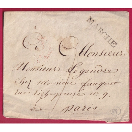 MARQUE MARCHE BELGIQUE 1817 POUR PARIS LETTRE COVER