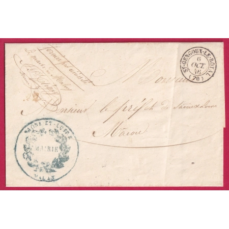 CAD TYPE 15 ST GENGOUX LE ROYAL SAONE ET LOIRE FRANCHISE DU MAIRE DE MALAY POUR MACON