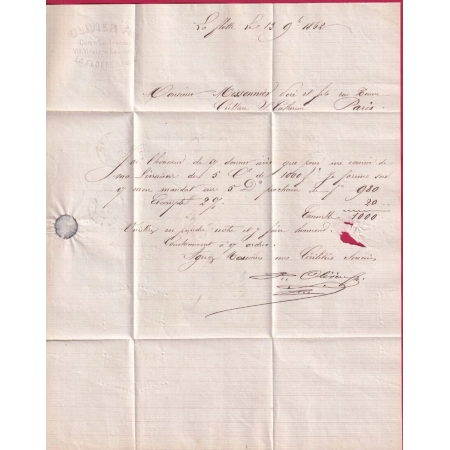 N°14B LA FLOTTE CHARENTE INFERIEURE AU DOS LOSANGE AMBULANT LaRaP LA ROCHELLE A POITIERS