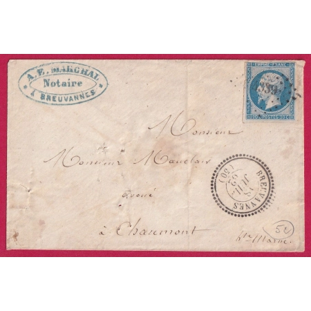 N°14 PC 4339 BREUVANNES CAD TYPE 22 HAUTE MARNE POUR CHAUMONT