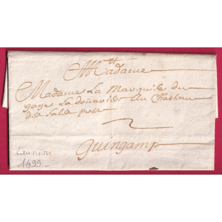 LETTRE DE LANNION COTES DU NORD 1699 POUR GUINGAMP LETTRE COVER FRANCE