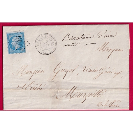 N°22 GC 3745 SAINTE MARIE DE LA MER CAD TYPE 22 INDICE 18 POUR MARSEILLE