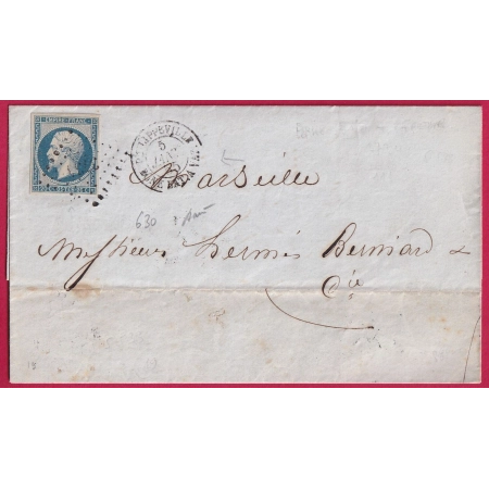 N°14 PHILIPPEVILLE BONE BATEAU A VAPEUR PC 3734 INDICE 19 SIGNE BAUDOT POUR MARSEILLE LETTRE COVER FRANCE