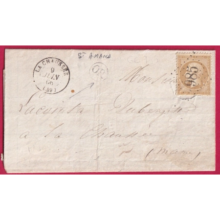 N°21 GC 985 LA CHAUSSEE MARNE CAD TYPE 16 OR ST AMAND POUR LA CHAUSSEE LETTRE COVER FRANCE