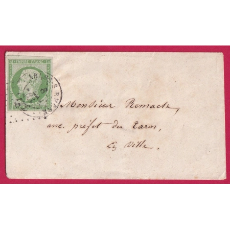 N°12 TTB PC 161 + CAD TYPE 15 ARLES SUR RHONE POUR ARLES LETTRE COVER FRANCE