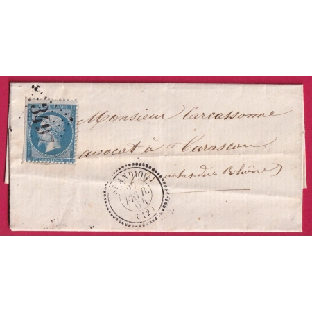 N°22 GC 3497 ST ANDIOL CAD TYPE 22 POUR TARASCON LETTRE COVER FRANCE