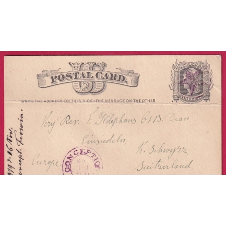 USA ENTIER ONE CENTS OBLITERATION ETOILE STAR CONCEPTION EN VIOLET POUR SUISSE SWITZERLAND LETTRE COVER