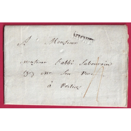 MARQUE NIORT DEUX SEVRES LENAIN 3A INDICE 11 1780 POUR POITIERS VIENNE LETTRE COVER FRANCE