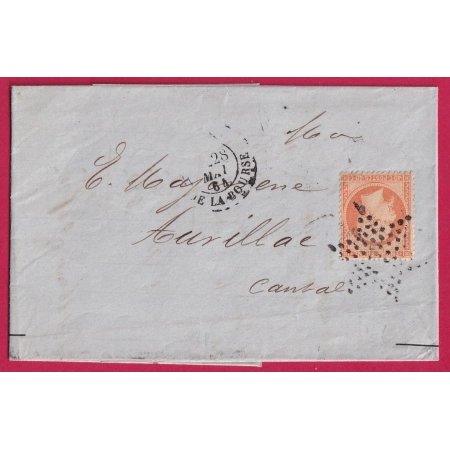 N°23 PARIS ETOILE PLEINE PL DE LA BOURSE POUR AURILLAC CANTAL LETTRE COVER FRANCE