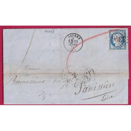 N°60 GC 3396 SEURRE COTE D'OR OR DE PAGNY POUR PANISSIERE LETTRE COVER FRANCE