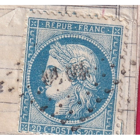 N°37 VARIETE ANNEAU DE LUNE PC DU GC CLAMECY NIEVRE POUR PARIS LETTRE COVER FRANCE