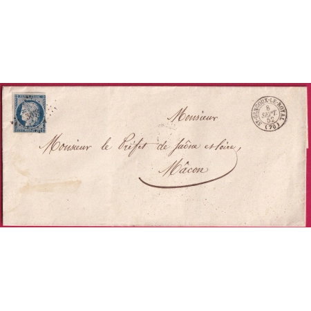 N°4 PC 3075 ST GENGOUX LE ROYAL SAONE ET LOIRE POUR MACON LETTRE COVER FRANCE