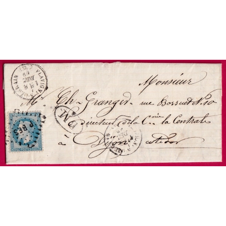 N°29 FLAVIGNY SUR OZERAIN COTE D'OR BM BOITE MOBILE DE VITTEAUX AMBULANT PARIS BESANCON SUR TIMBRE LETTRE COVER FRANCE