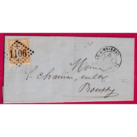 N°59 GC 1106 CONDE SUR NOIREAU CALVADOS POUR PROUSSY LETTRE COVER FRANCE