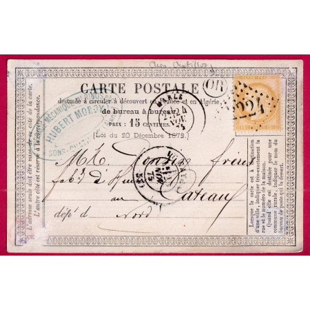 N°55 GC 2224 MARLE AISNE OR CHATILLON LES SONS LE CATEAUX NORD LETTRE COVER FRANCE