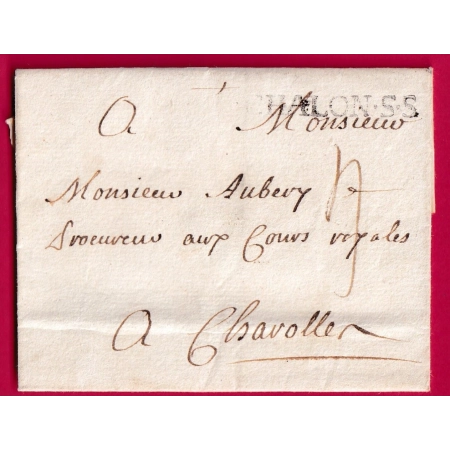 MARQUE CHALON SUR SAONE ET LOIRE LENAIN N°6 POUR CHAROLLES INDICE 10 LETTRE COVER FRANCE