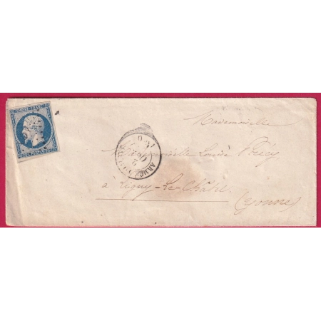 N°14 ARMEE D'ORIENT BUREAU O POUR LIGNY LE CHATEL YONNE LETTRE COVER FRANCE