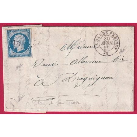 N°14 PC 1371 LA GARDE FREINET VAR BOITE RURALE A PLAN DE LA TOUR SIGNE MATHIEU LETTRE COVER FRANCE