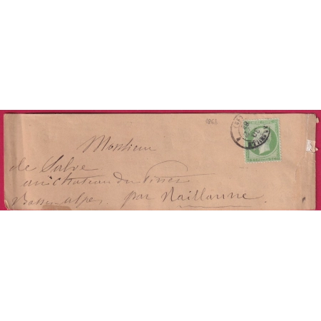 N°20 CAD MARSEILLE 4 12 4 POUR MAILLANNE BASSES ALPES BANDE DE JOURNAL COMPLETE LETTRE COVER FRANCE