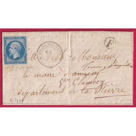 N°14 PC 3294 ST TRIVIER DE COURTES AIN BOITE RURALE F ST JULIEN SUR REYSSOUZE CLAMECY NIEVRE COVER FRANCE